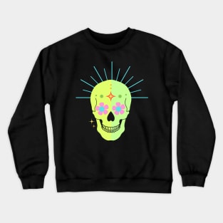 Green Sugar Skull Crewneck Sweatshirt